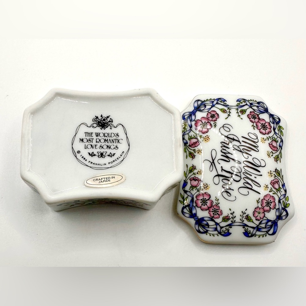 Music Box/My Wild Irish Rose-Perfect Preowned Condition-Small No chips or Cracks - Picture 4 of 5